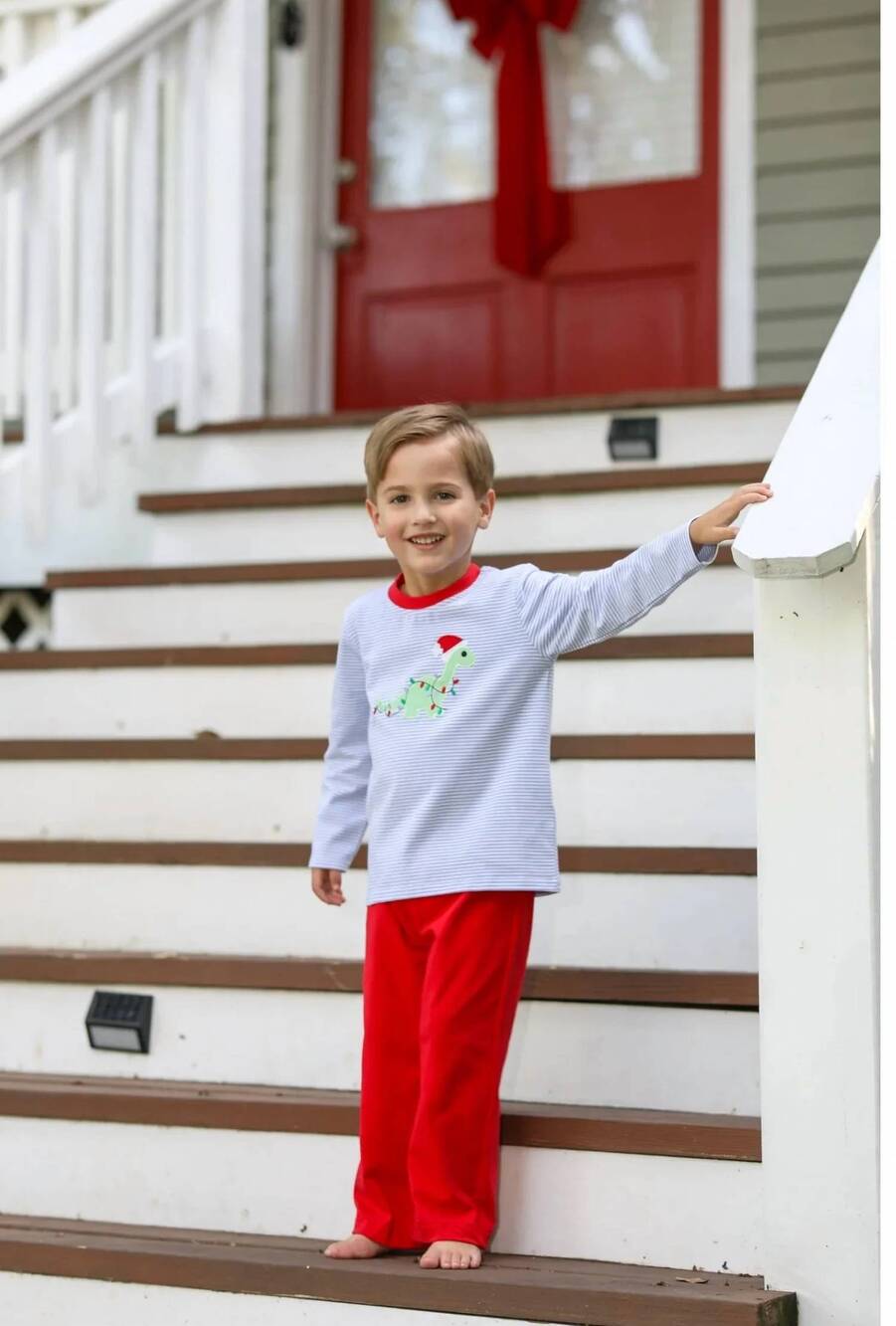 NEW TROTTER STREET KIDS christmas dino set in blue and white